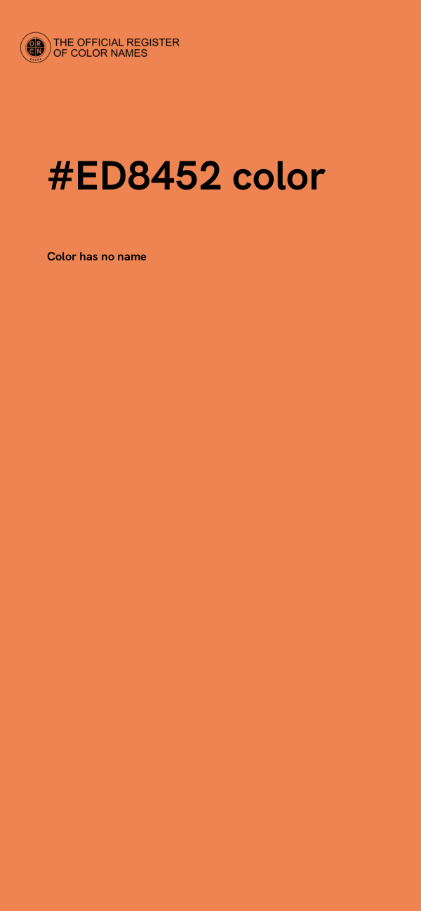 #ED8452 color image