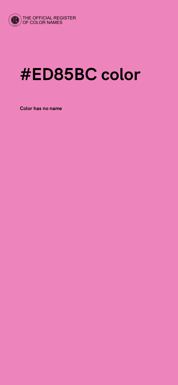 #ED85BC color image