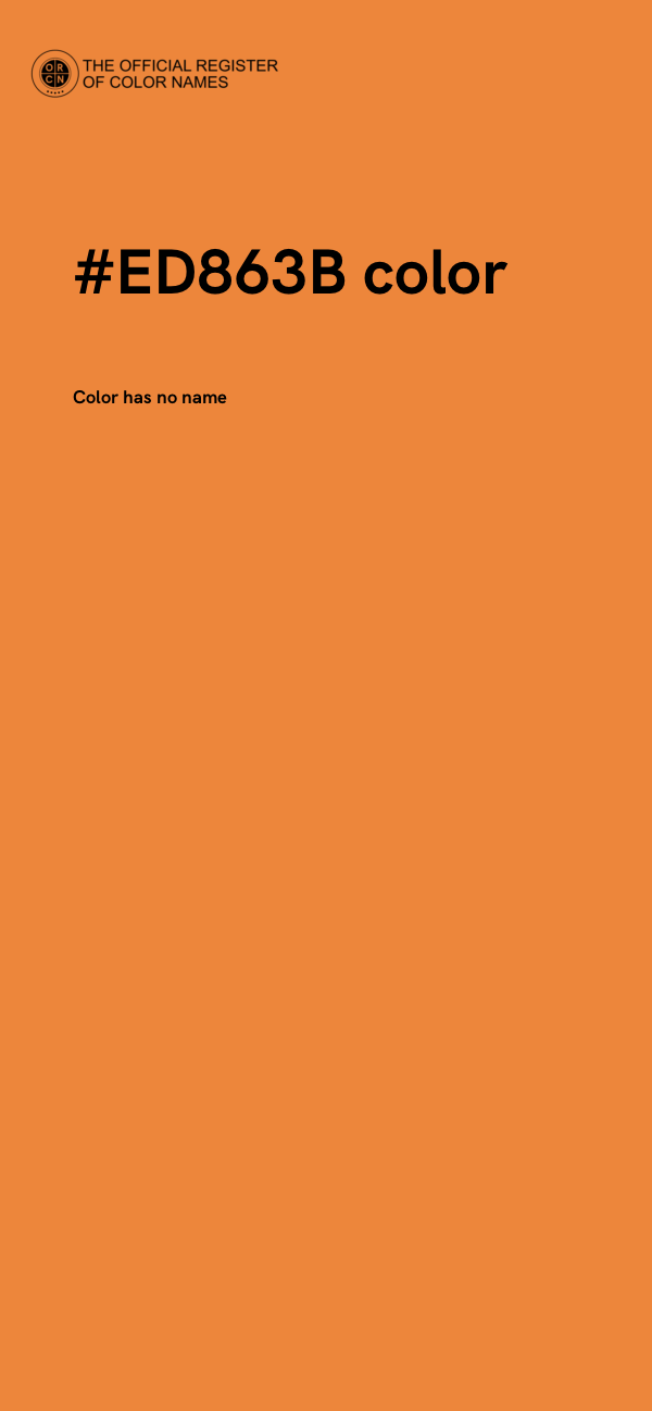 #ED863B color image