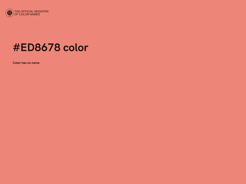 #ED8678 color image