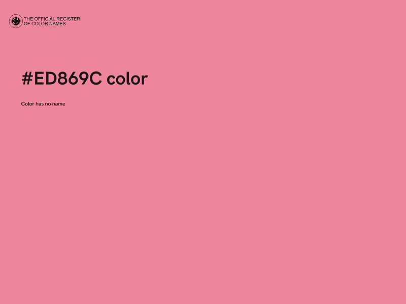 #ED869C color image