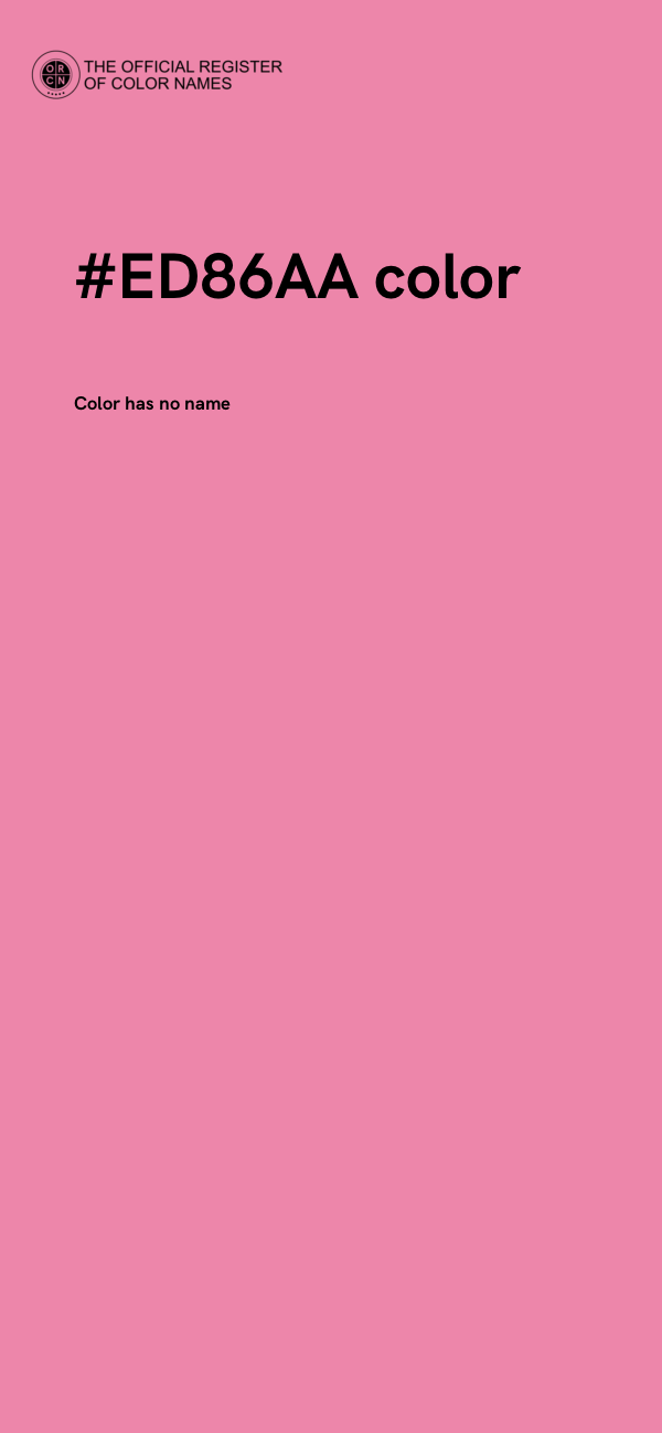 #ED86AA color image