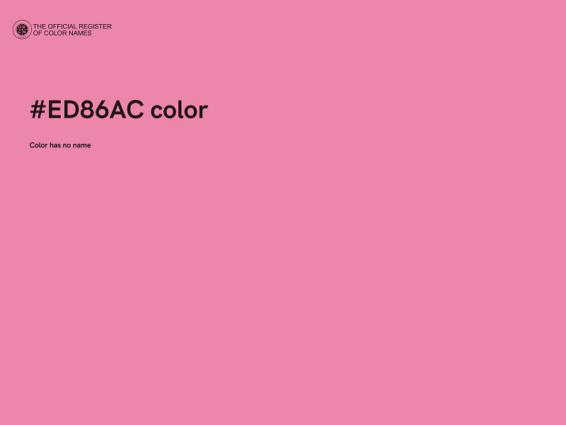 #ED86AC color image