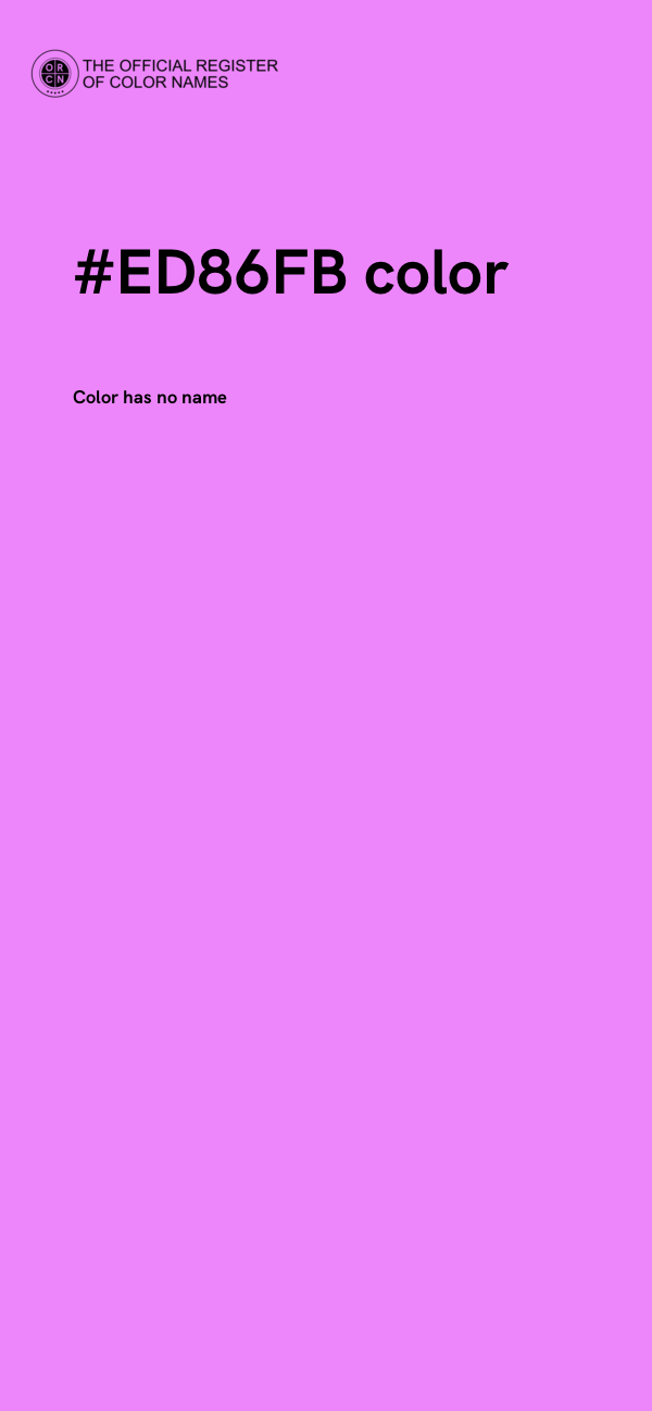 #ED86FB color image