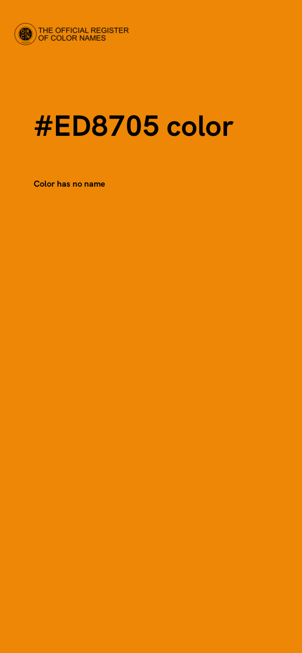 #ED8705 color image