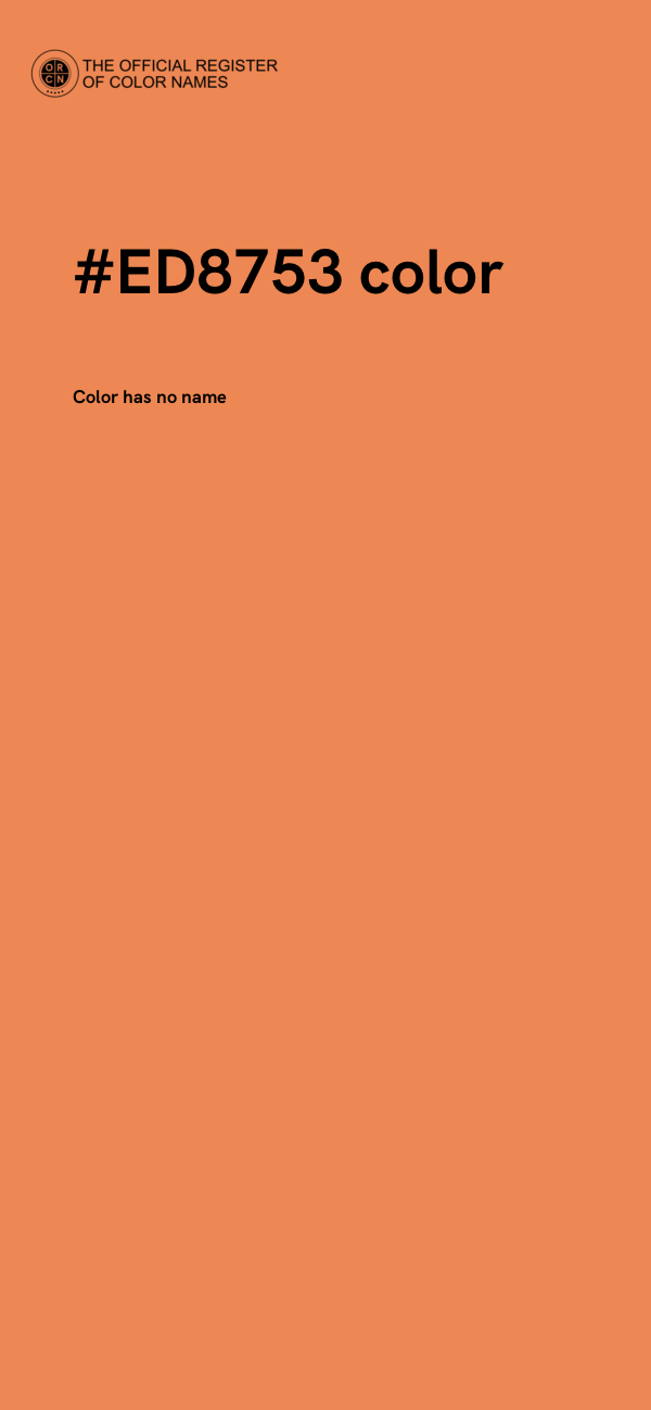 #ED8753 color image