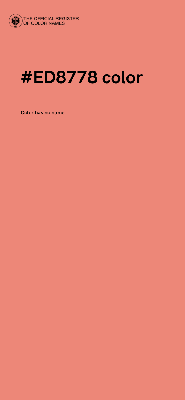 #ED8778 color image