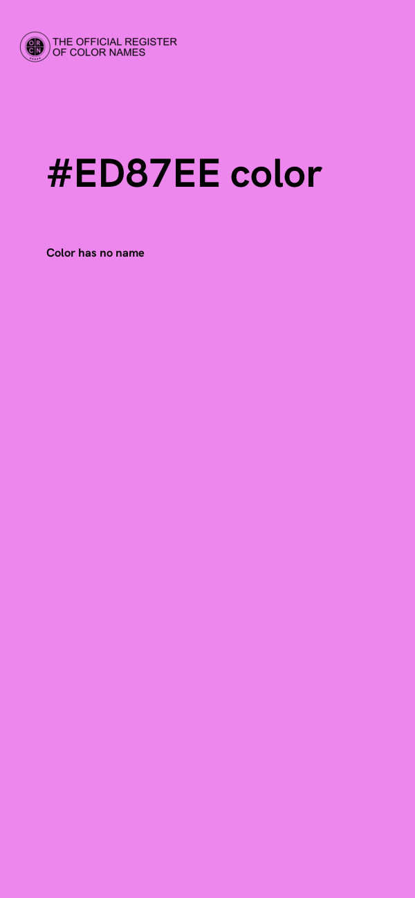 #ED87EE color image