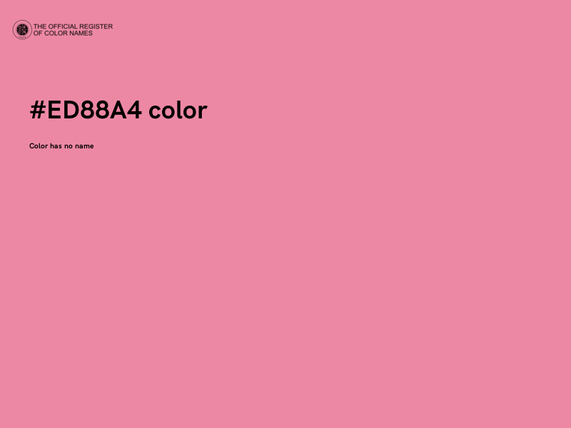 #ED88A4 color image