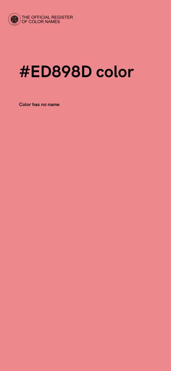 #ED898D color image