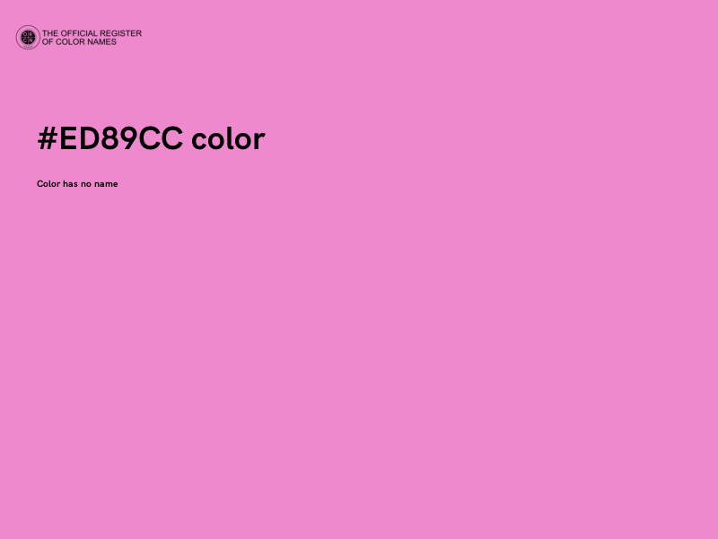 #ED89CC color image