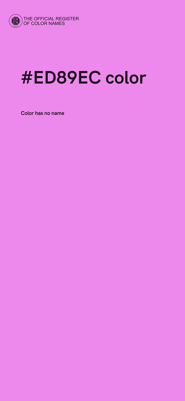 #ED89EC color image