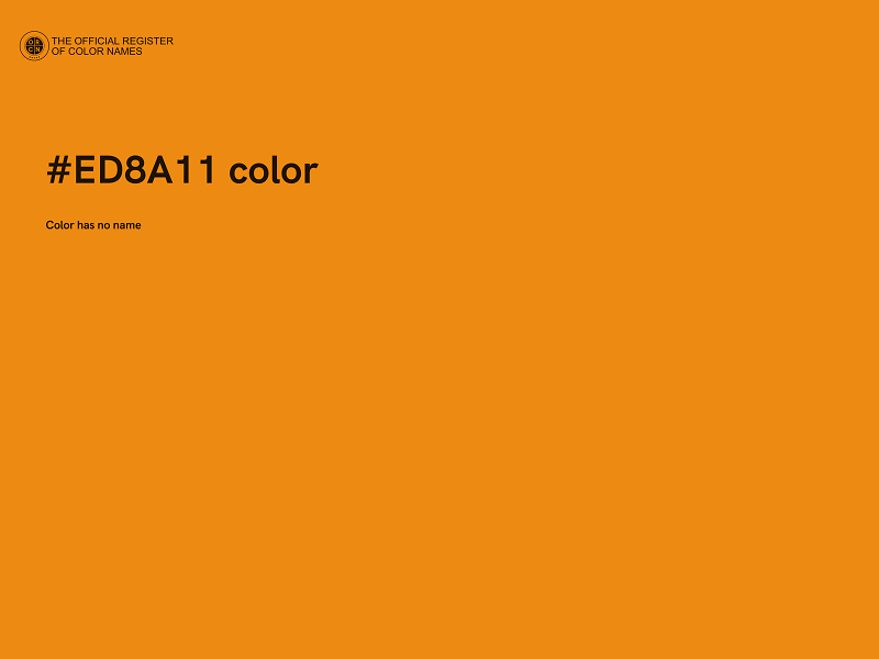 #ED8A11 color image
