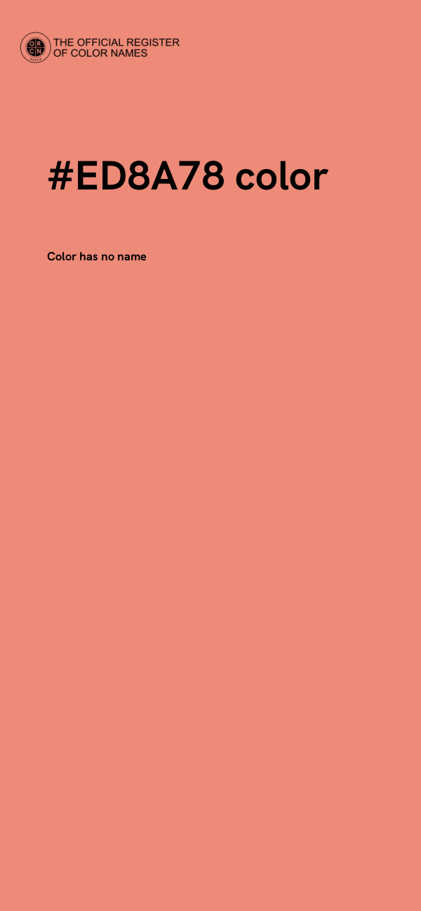 #ED8A78 color image