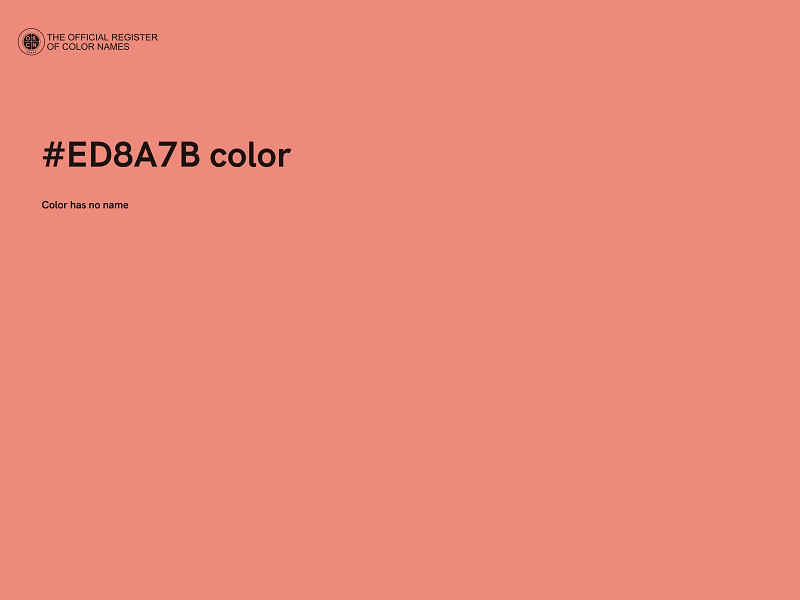 #ED8A7B color image