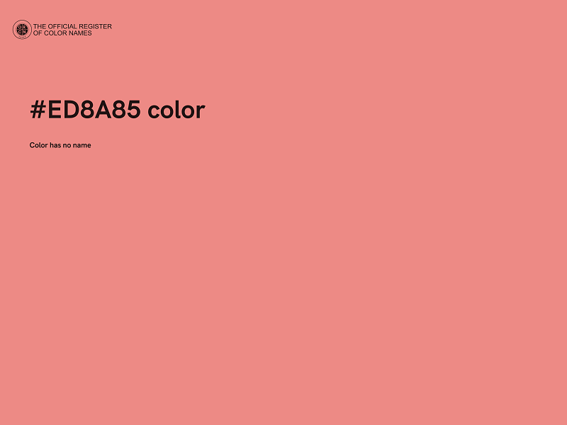 #ED8A85 color image