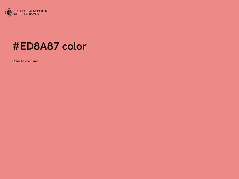 #ED8A87 color image