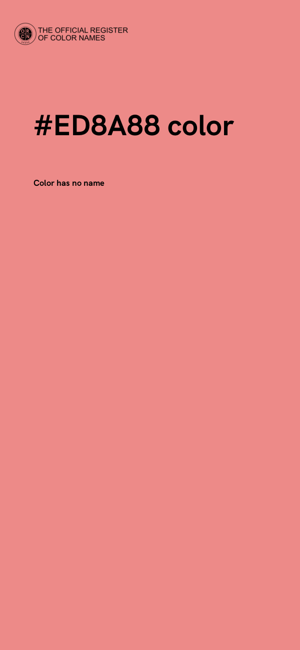#ED8A88 color image