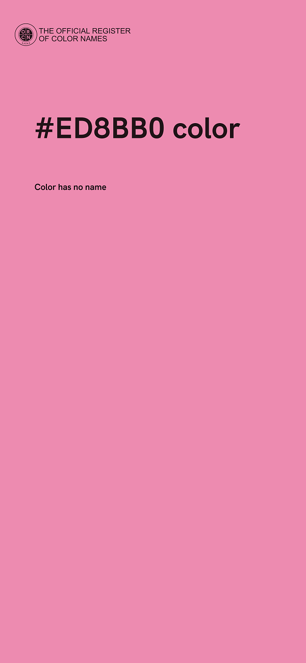 #ED8BB0 color image