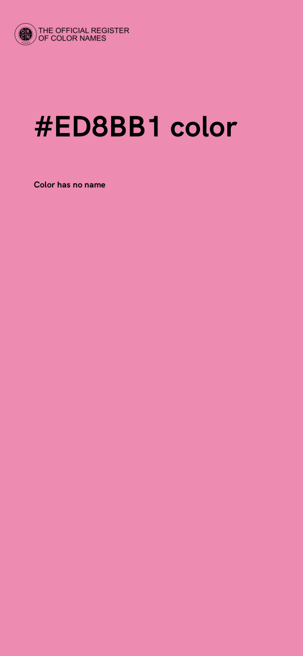 #ED8BB1 color image