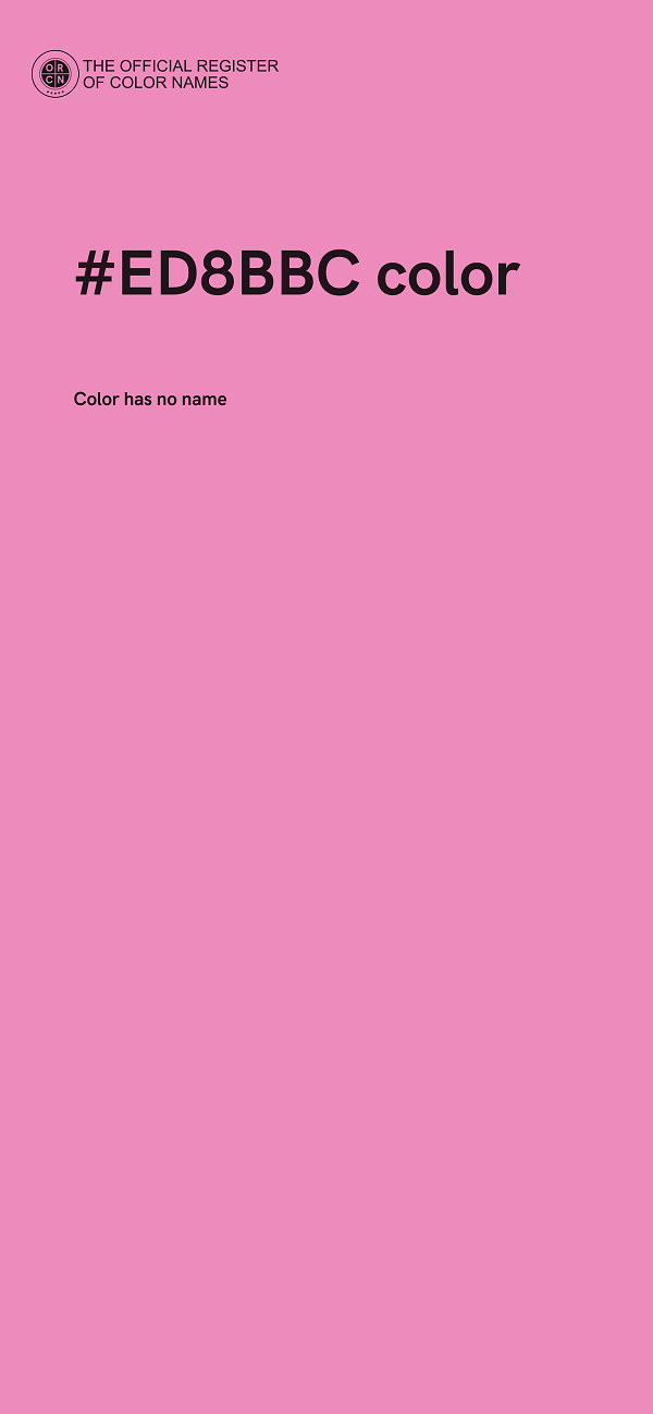 #ED8BBC color image