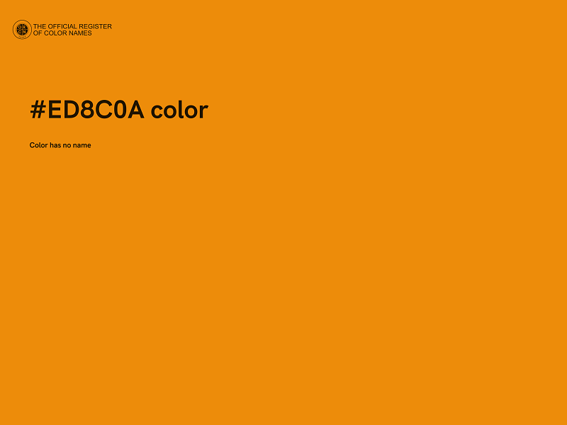 #ED8C0A color image