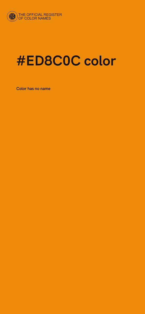 #ED8C0C color image