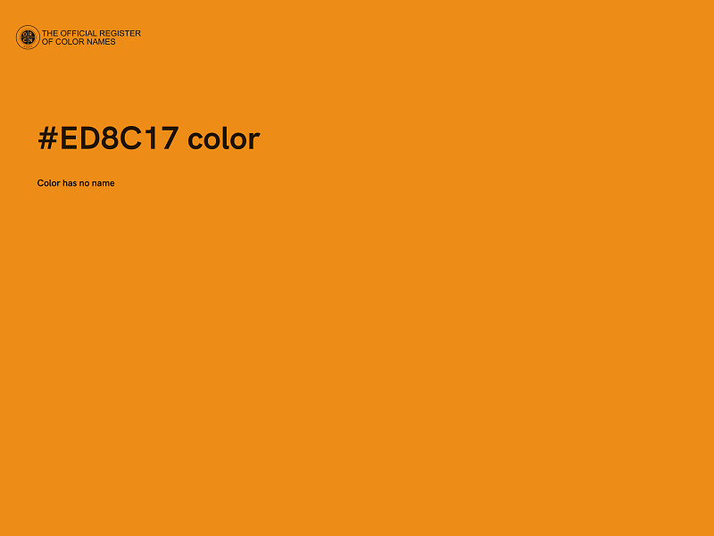 #ED8C17 color image