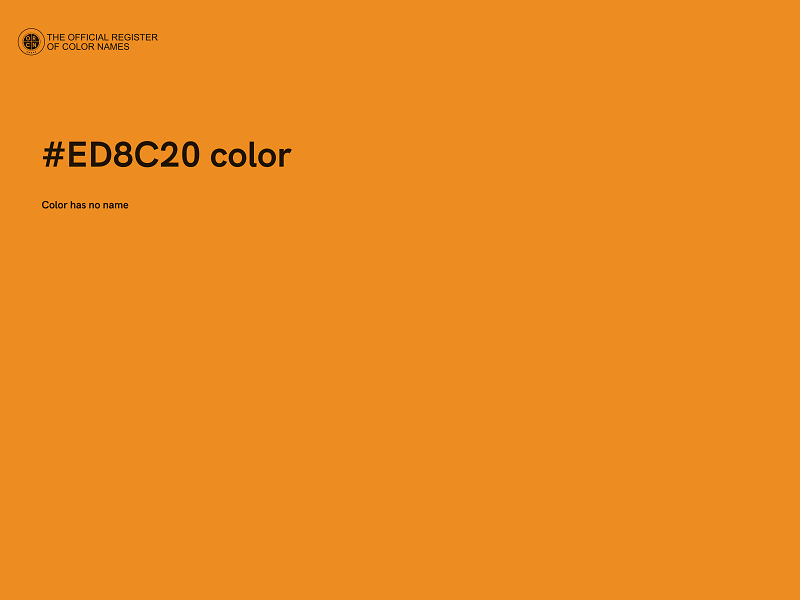 #ED8C20 color image