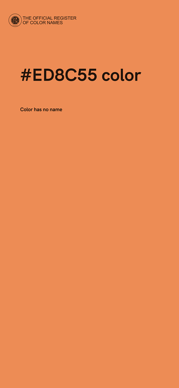 #ED8C55 color image