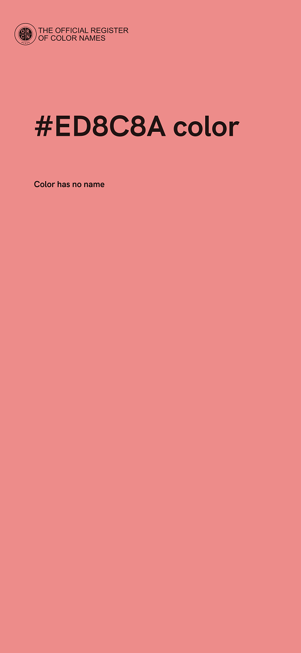 #ED8C8A color image