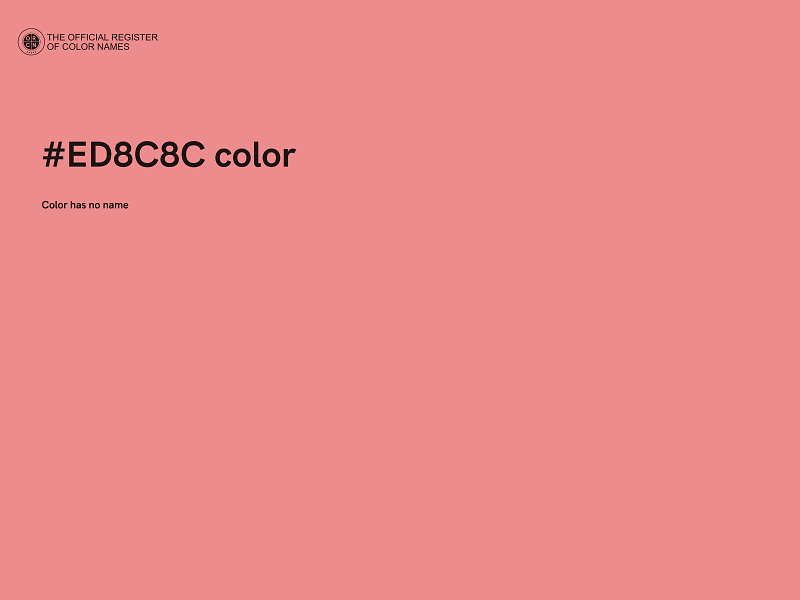#ED8C8C color image
