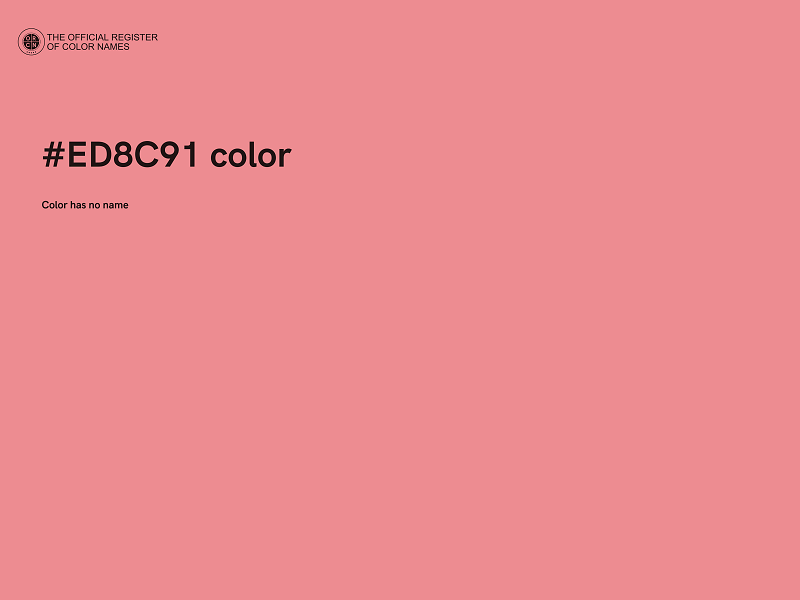 #ED8C91 color image