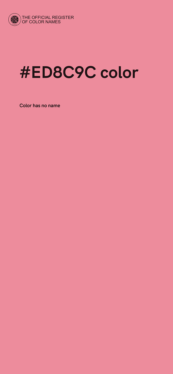 #ED8C9C color image