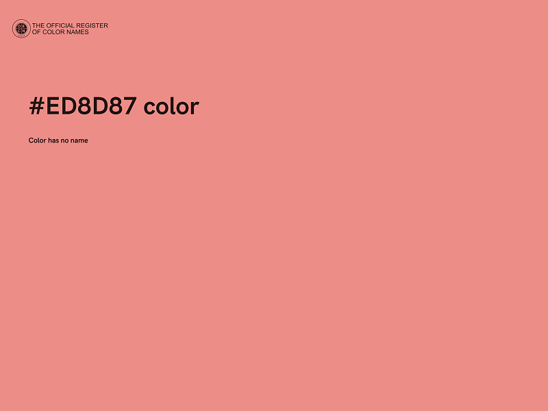 #ED8D87 color image