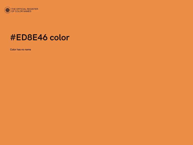 #ED8E46 color image