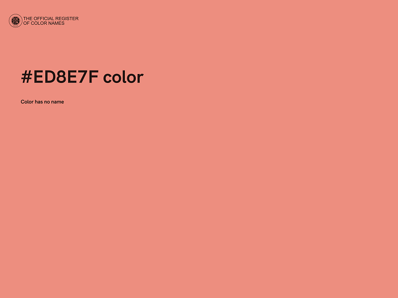 #ED8E7F color image