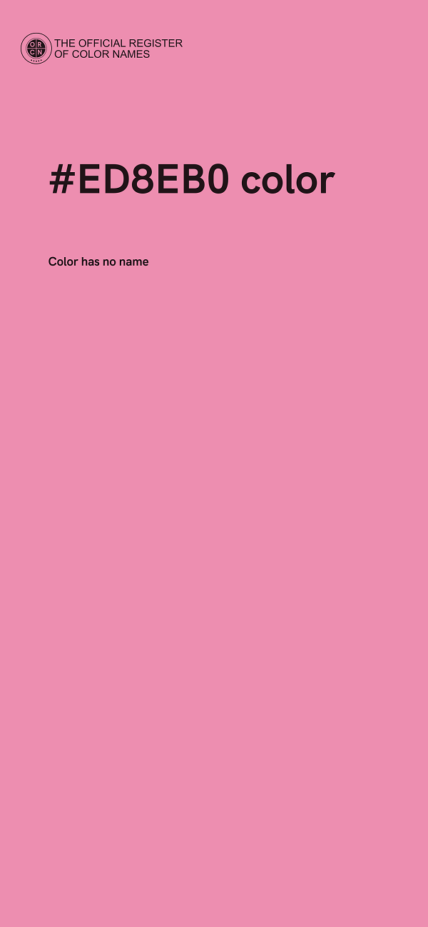 #ED8EB0 color image