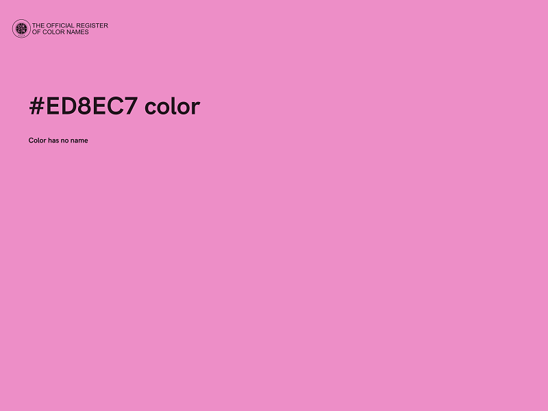 #ED8EC7 color image