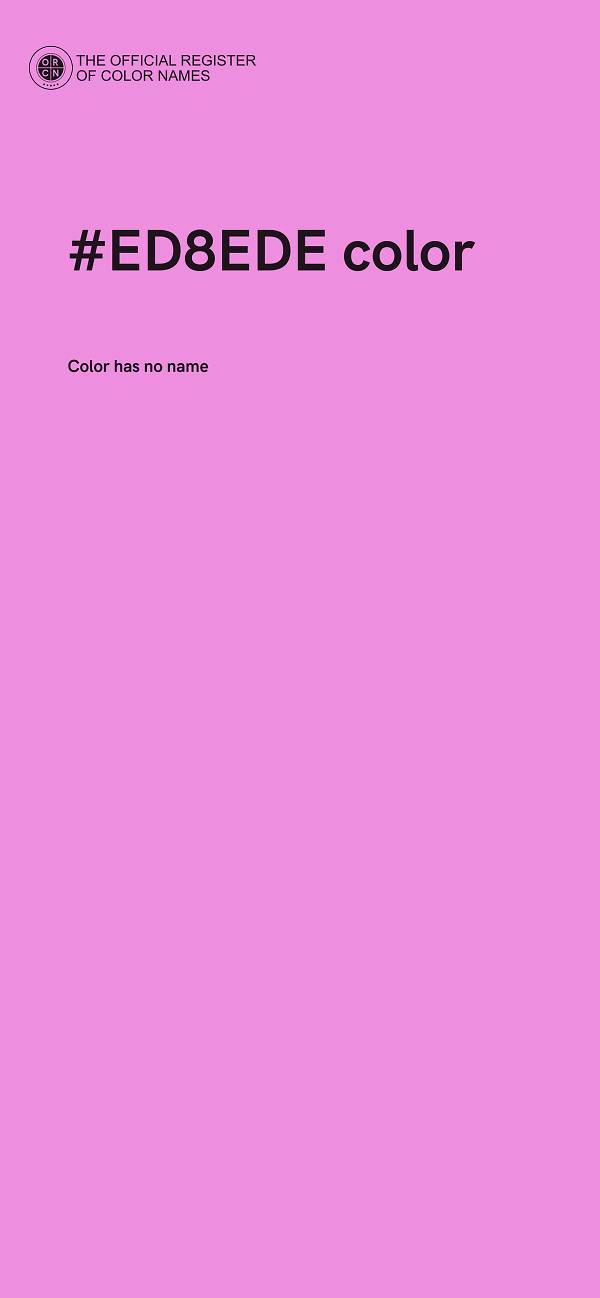 #ED8EDE color image