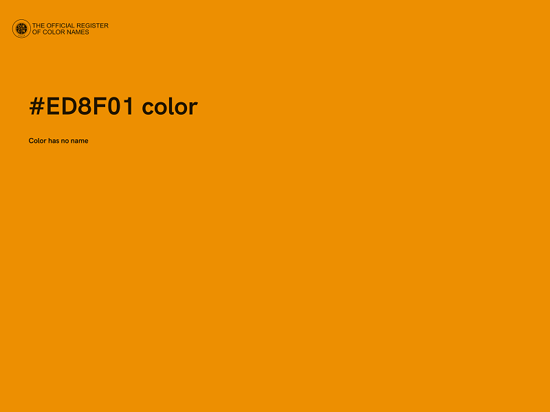 #ED8F01 color image