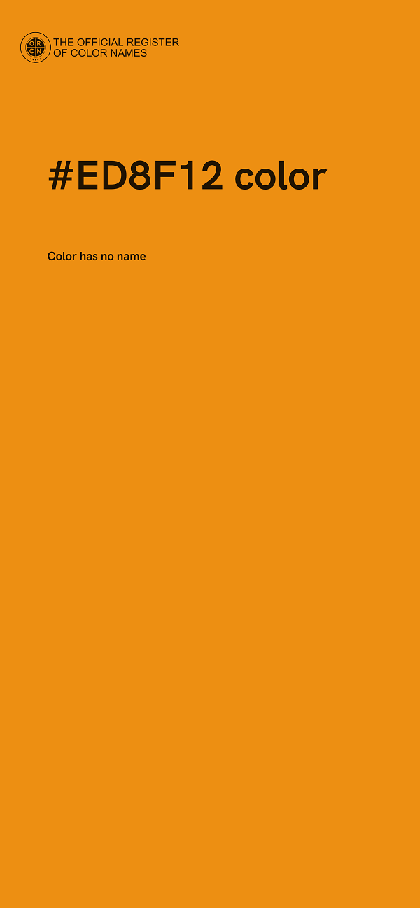 #ED8F12 color image