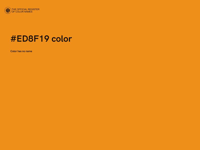 #ED8F19 color image