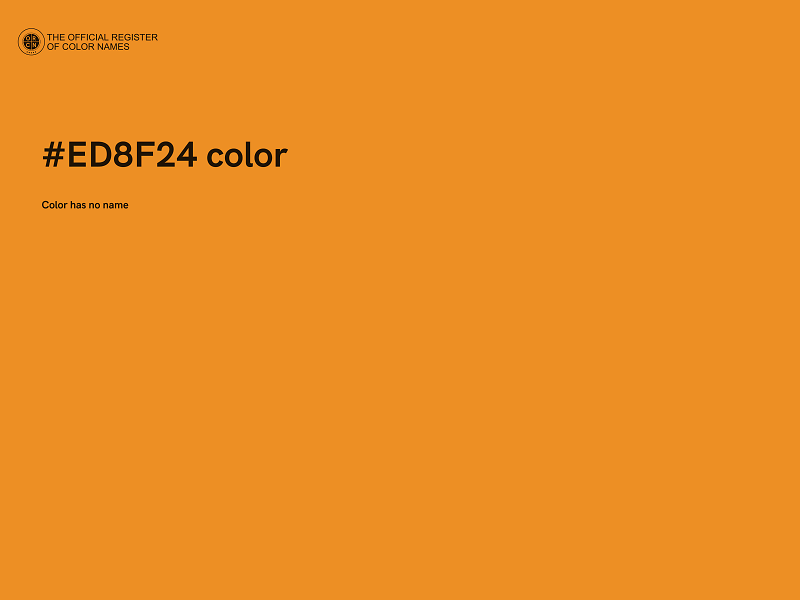 #ED8F24 color image