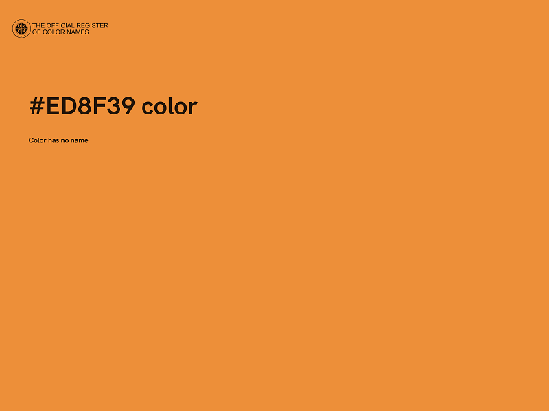 #ED8F39 color image