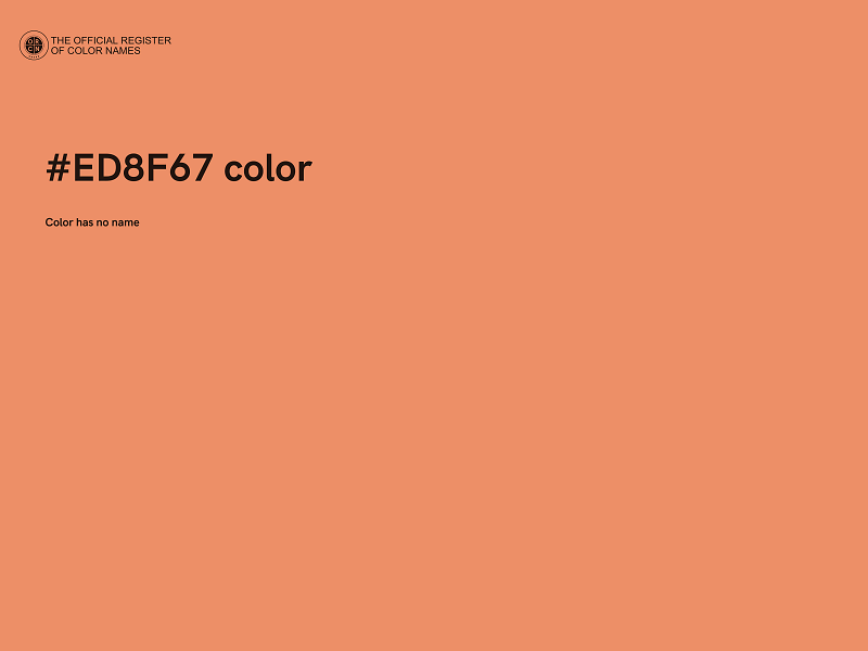 #ED8F67 color image