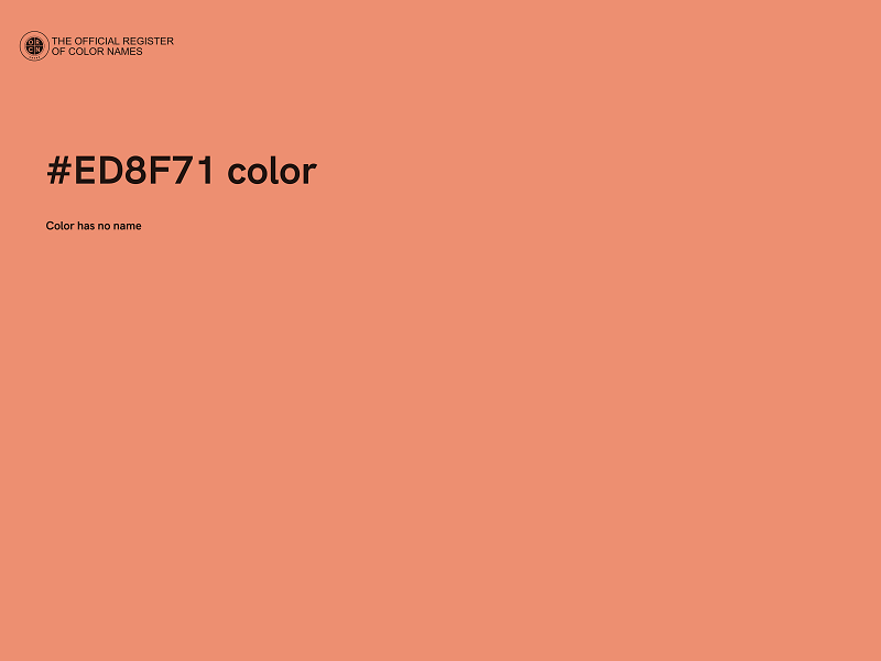 #ED8F71 color image