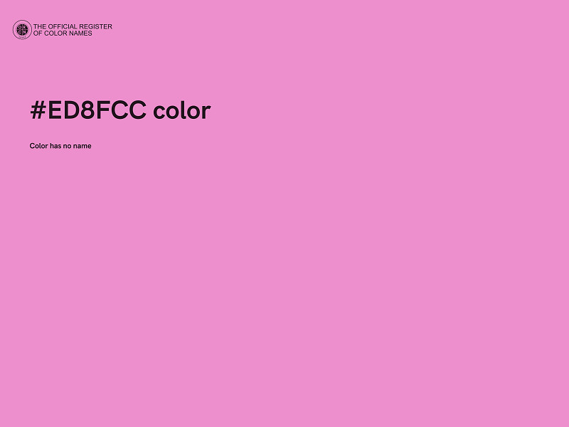 #ED8FCC color image