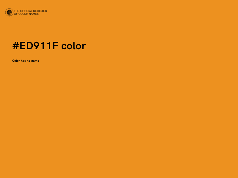 #ED911F color image