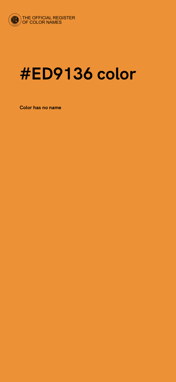 #ED9136 color image